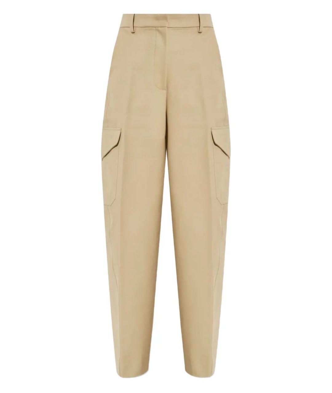 GIVENCHY Бежевые хлопковые прямые брюки, фото 1