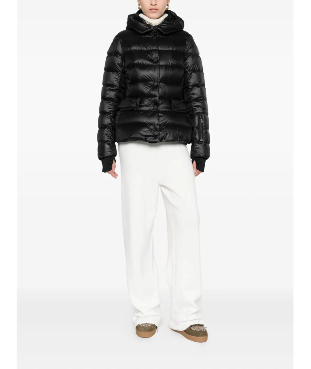 MONCLER Черный полиамидовый пуховик, фото 5