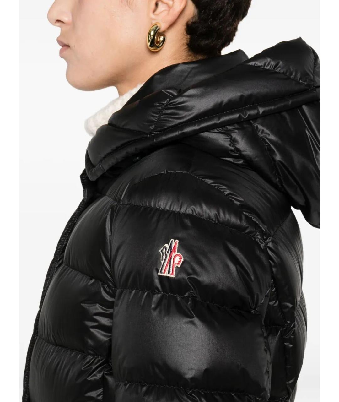 MONCLER Черный полиамидовый пуховик, фото 4