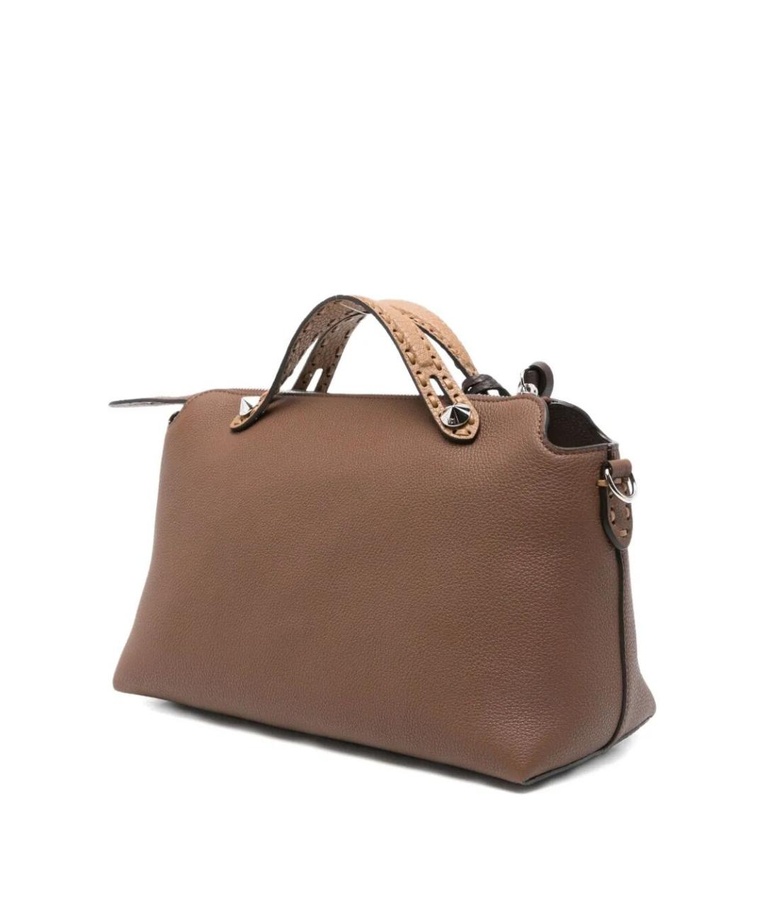 FENDI Коричневая кожаная сумка тоут, фото 3