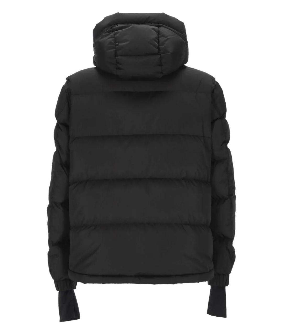 MONCLER Черный полиамидовый пуховик, фото 2