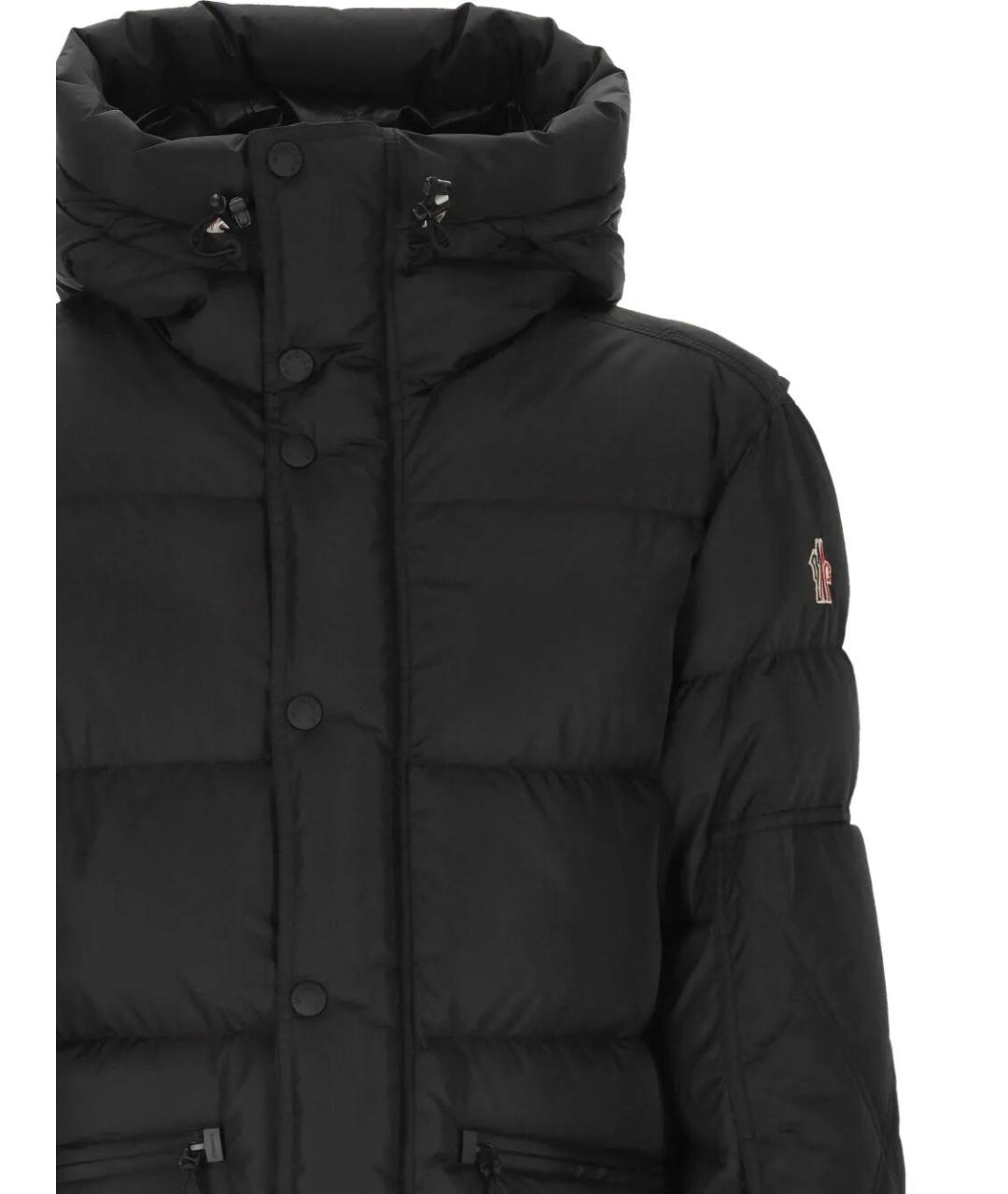 MONCLER Черный полиамидовый пуховик, фото 3