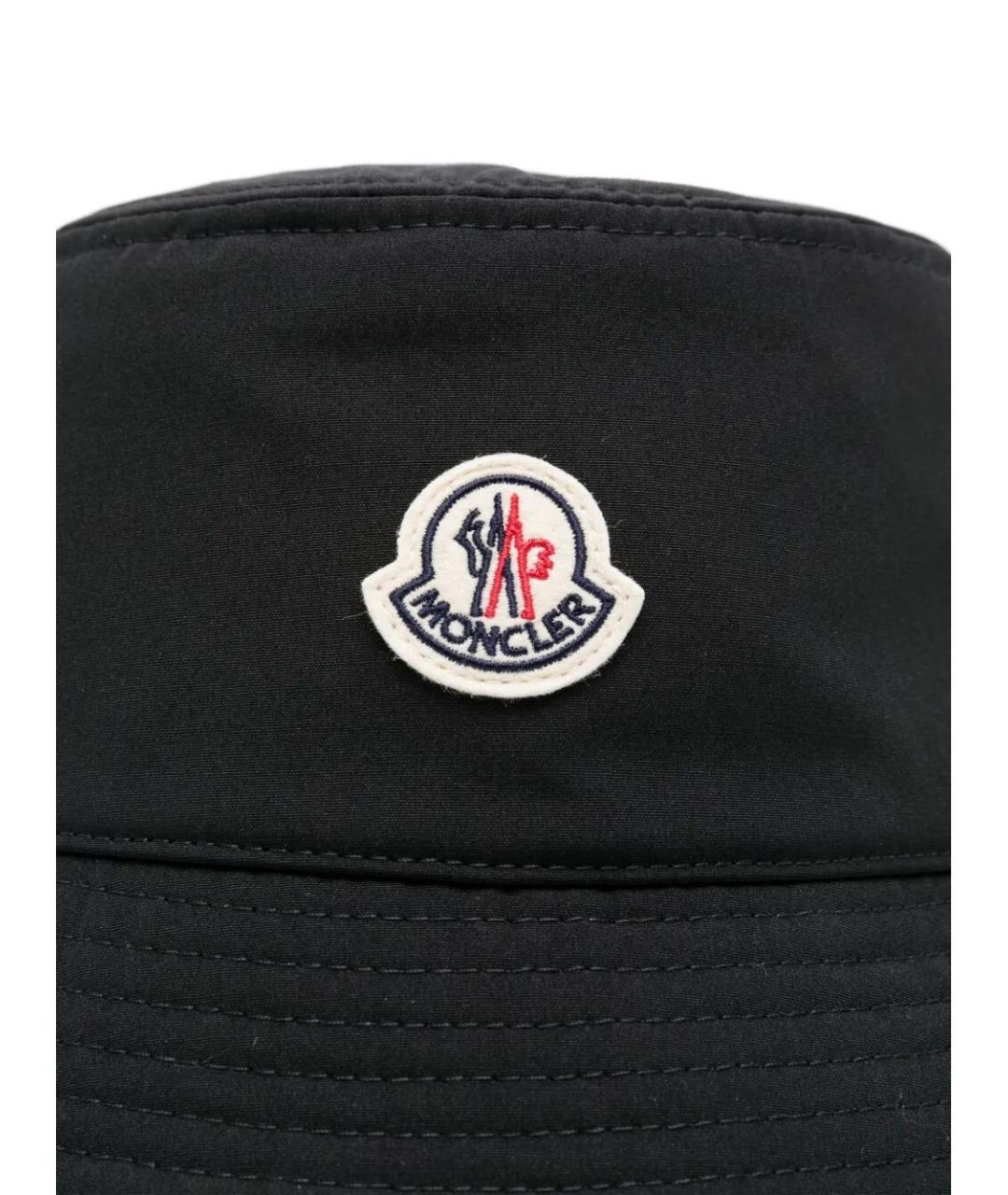 MONCLER Черная синтетическая шляпа, фото 2