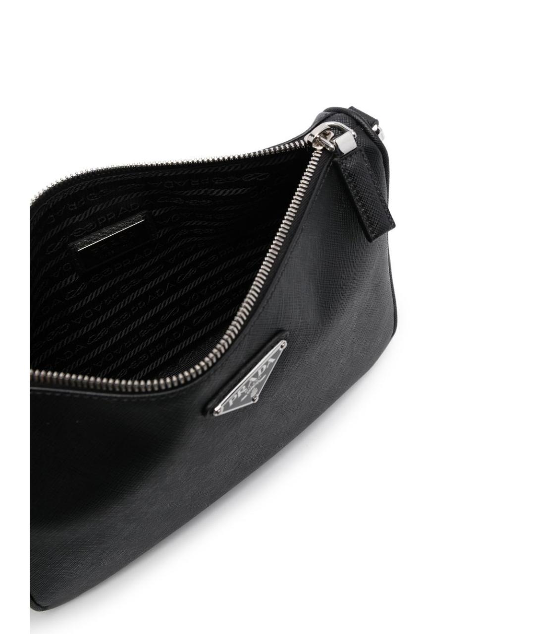 PRADA Черная кожаная сумка на плечо, фото 2