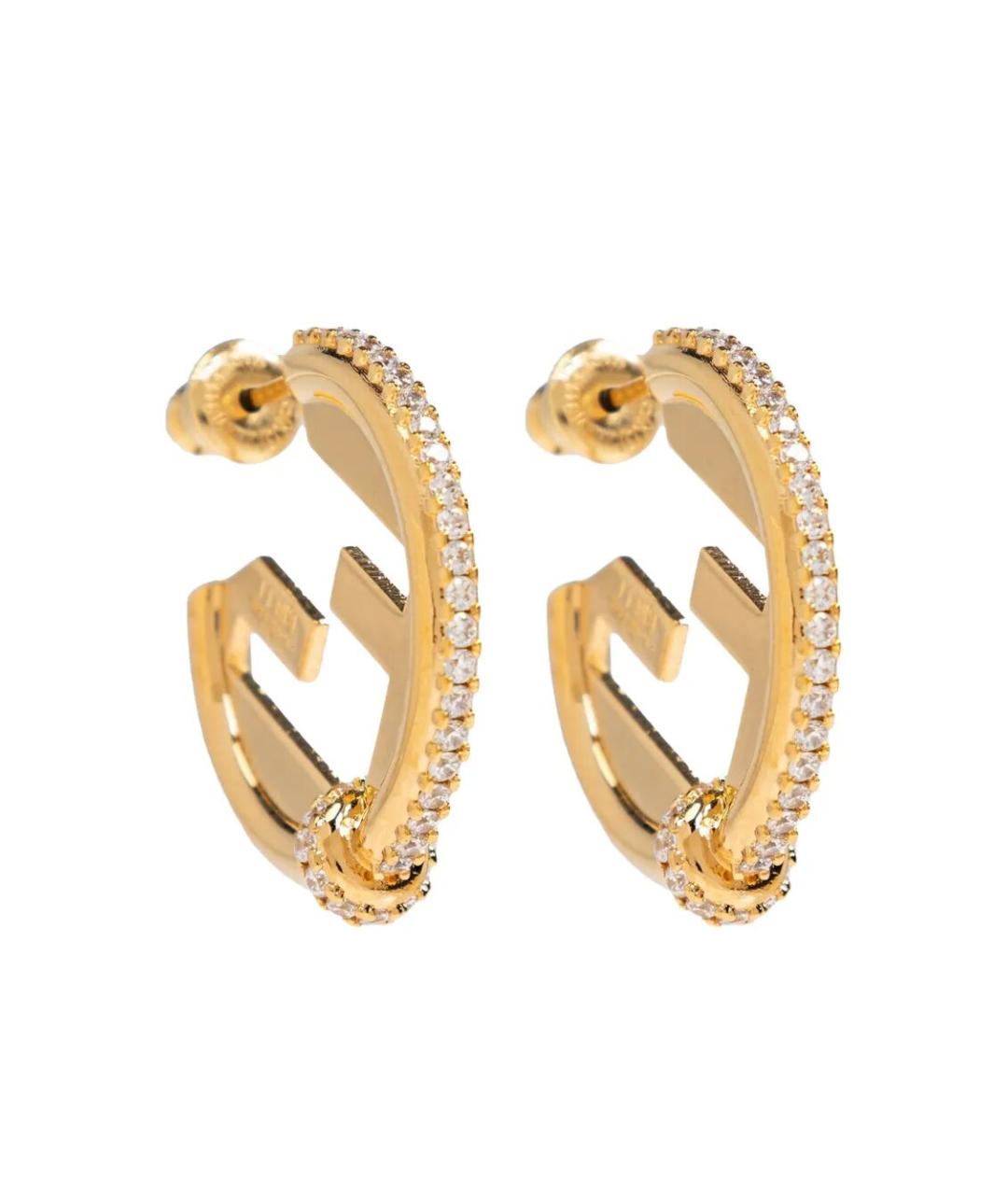 FENDI Золотые серьги, фото 1