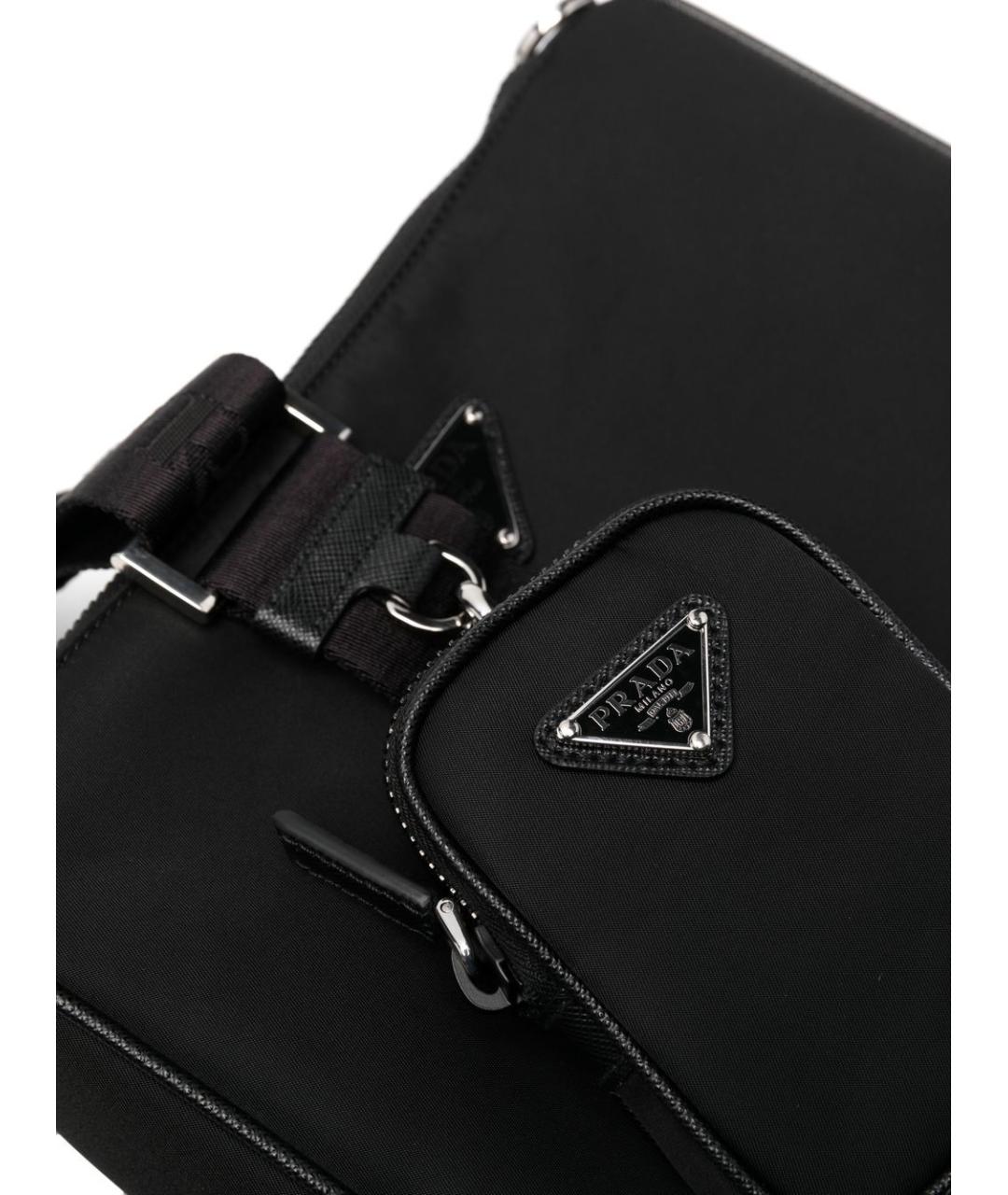 PRADA Черная синтетическая сумка на плечо, фото 5