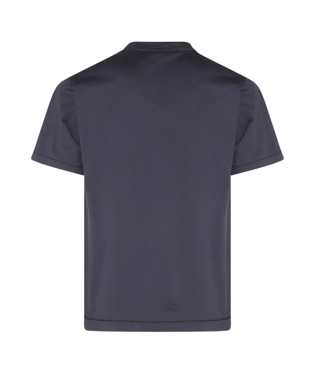 STONE ISLAND Синяя хлопковая футболка, фото 2
