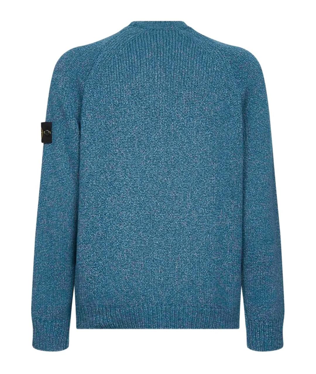 STONE ISLAND Синий шерстяной джемпер / свитер, фото 2