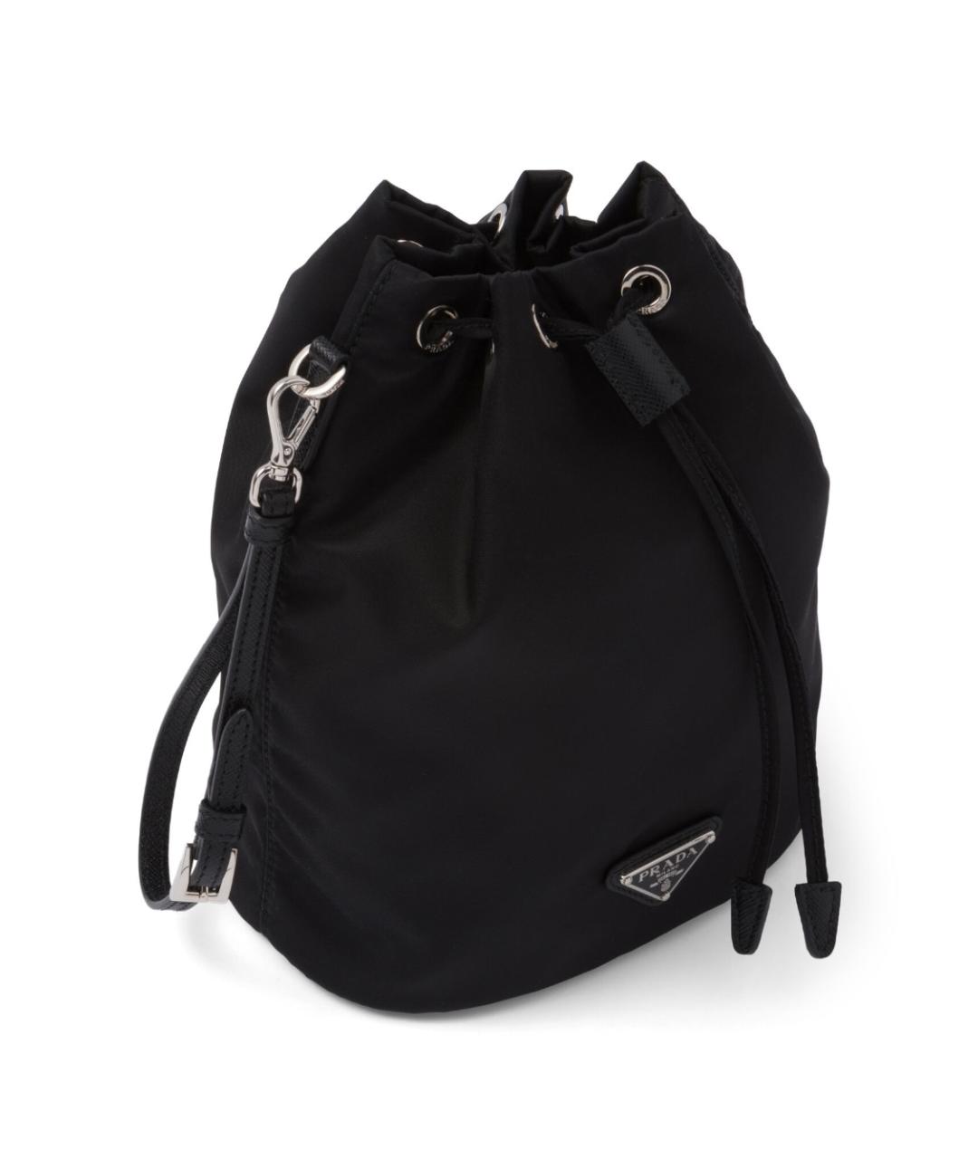 PRADA Черная синтетическая сумка с короткими ручками, фото 3