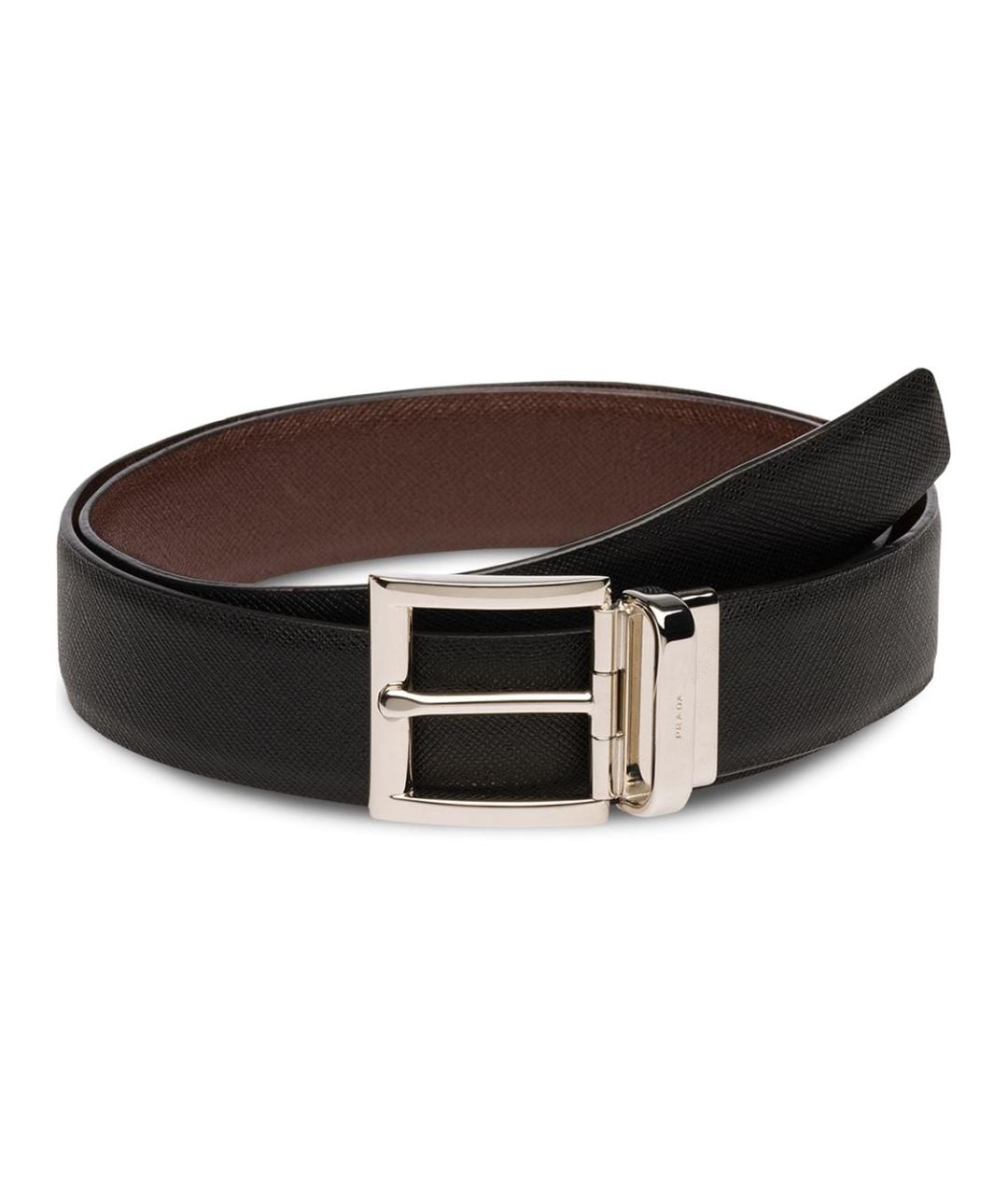 PRADA Черный кожаный ремень, фото 1