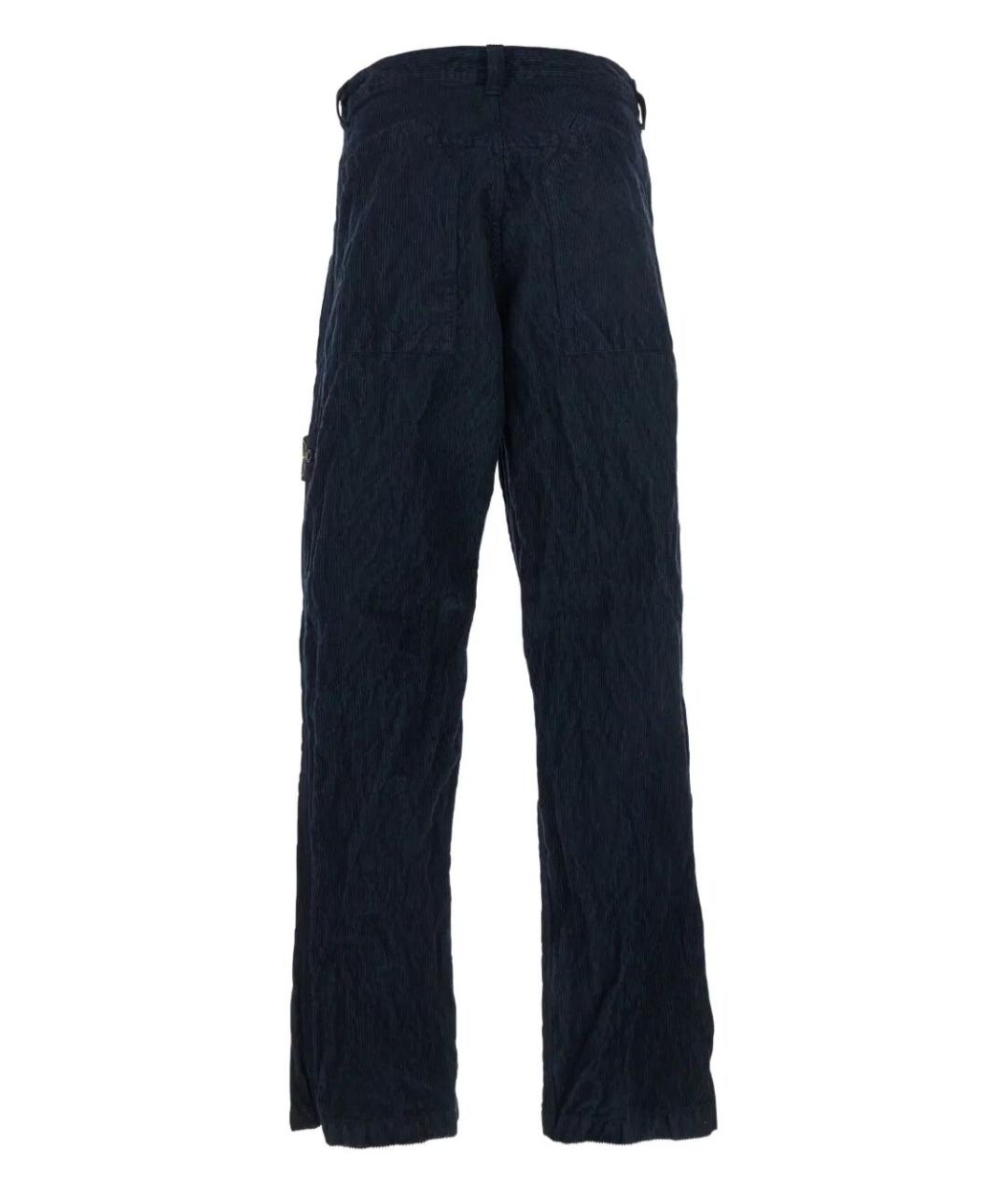 STONE ISLAND Синие хлопковые прямые джинсы, фото 2