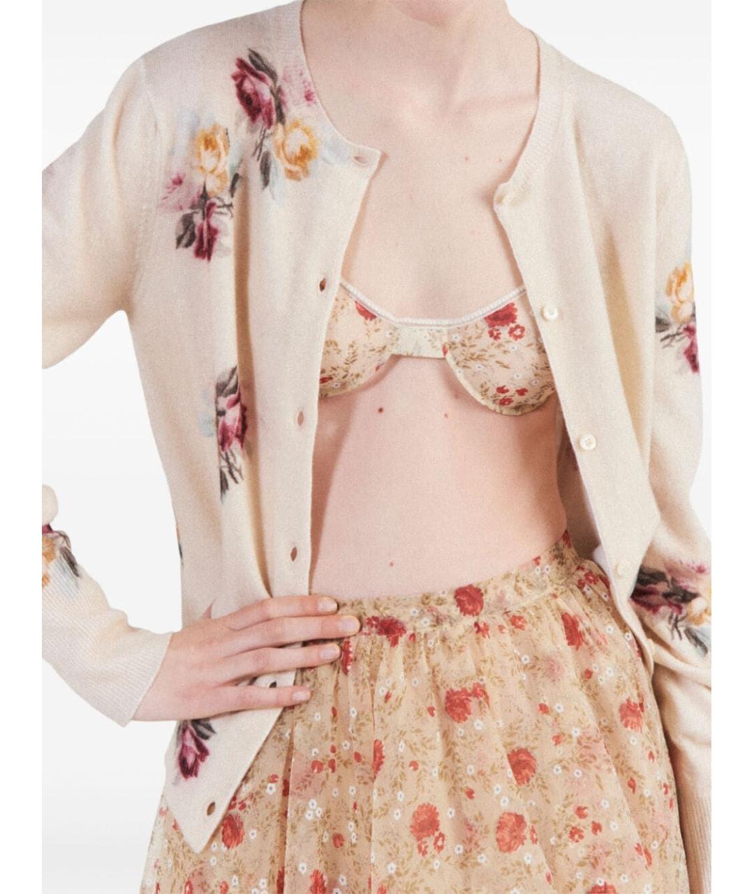 PRADA Бежевая полиэстеровая юбка миди, фото 3