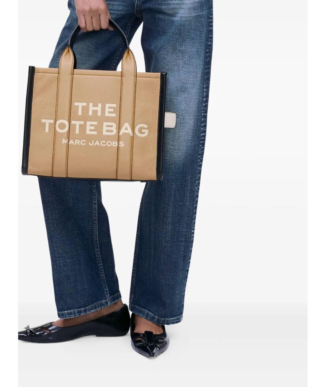 MARC JACOBS Бежевая кожаная сумка тоут, фото 3