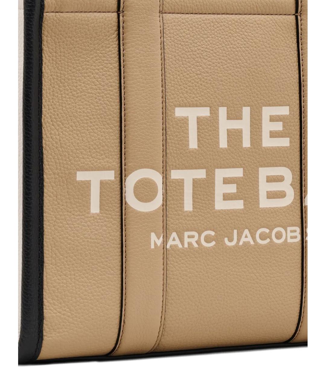 MARC JACOBS Бежевая кожаная сумка тоут, фото 5