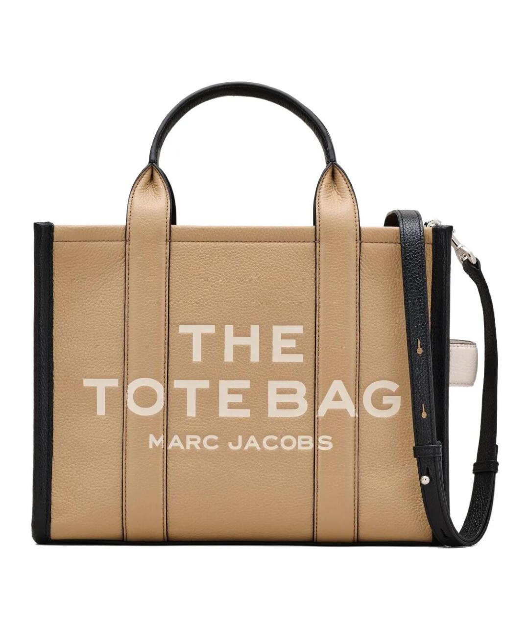 MARC JACOBS Бежевая кожаная сумка тоут, фото 1