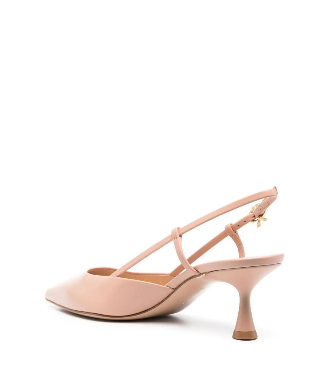 GIANVITO ROSSI Розовые кожаные туфли, фото 4