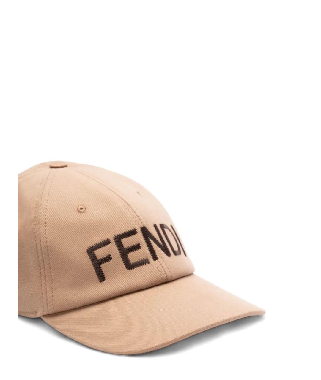 FENDI Бежевая хлопковая кепка/бейсболка, фото 4