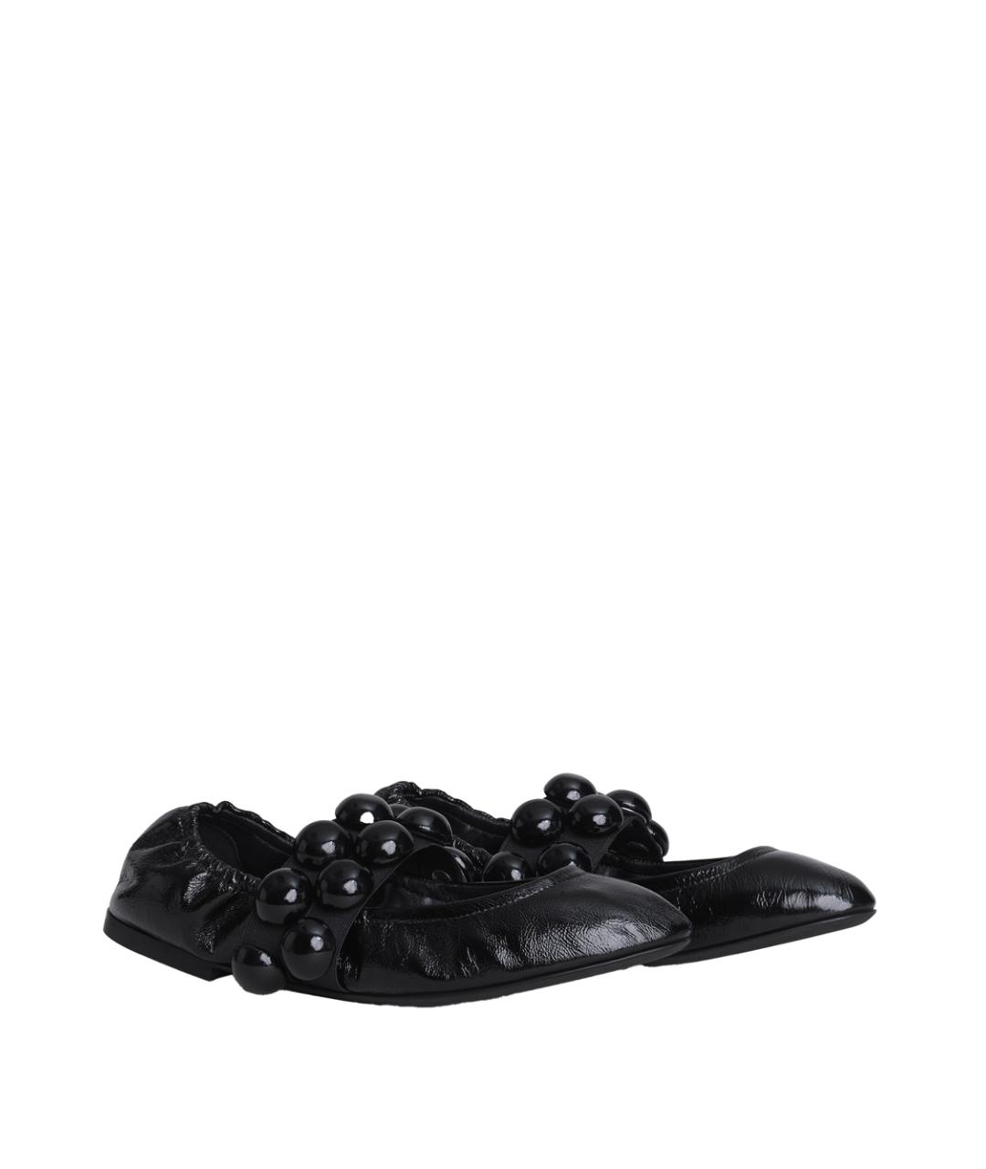 ALAIA Черные балетки из лакированной кожи, фото 2
