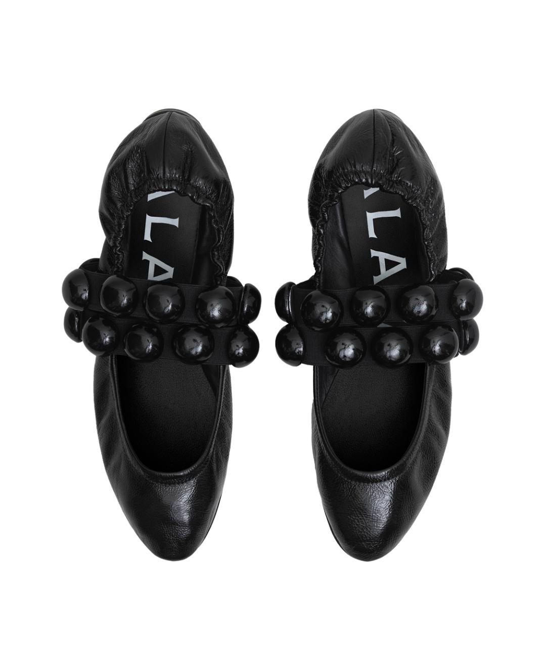 ALAIA Черные балетки из лакированной кожи, фото 3