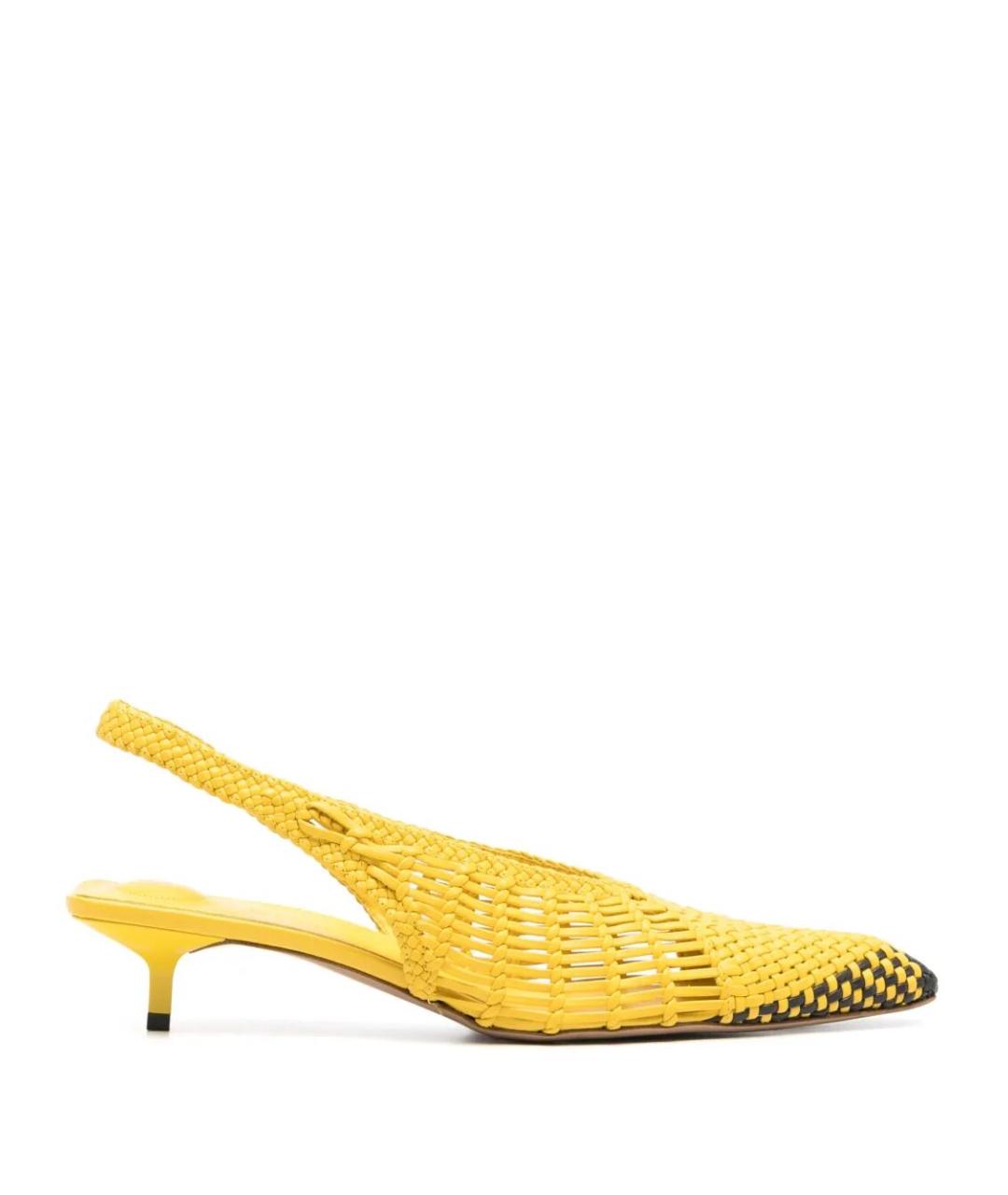 JACQUEMUS Желтые кожаные туфли, фото 1