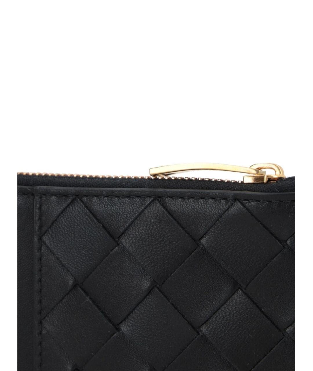 BOTTEGA VENETA Черный кожаный кардхолдер, фото 5