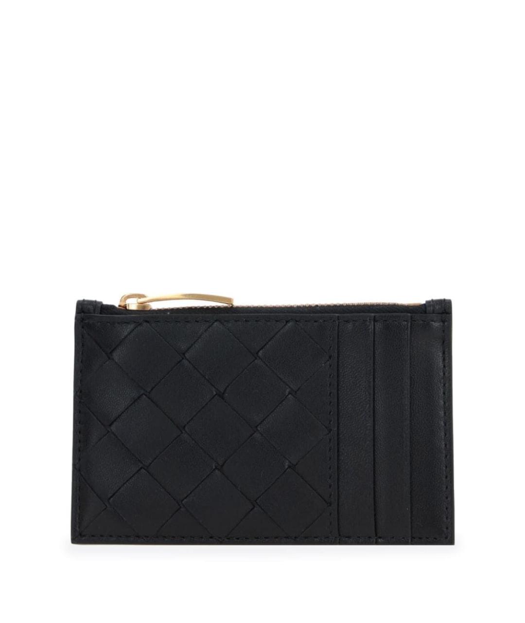 BOTTEGA VENETA Черный кожаный кардхолдер, фото 3