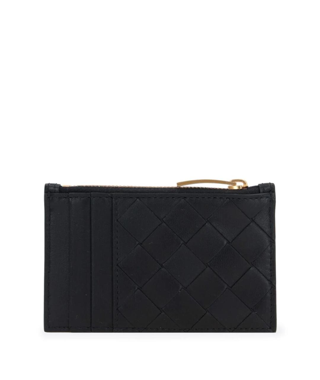 BOTTEGA VENETA Черный кожаный кардхолдер, фото 4