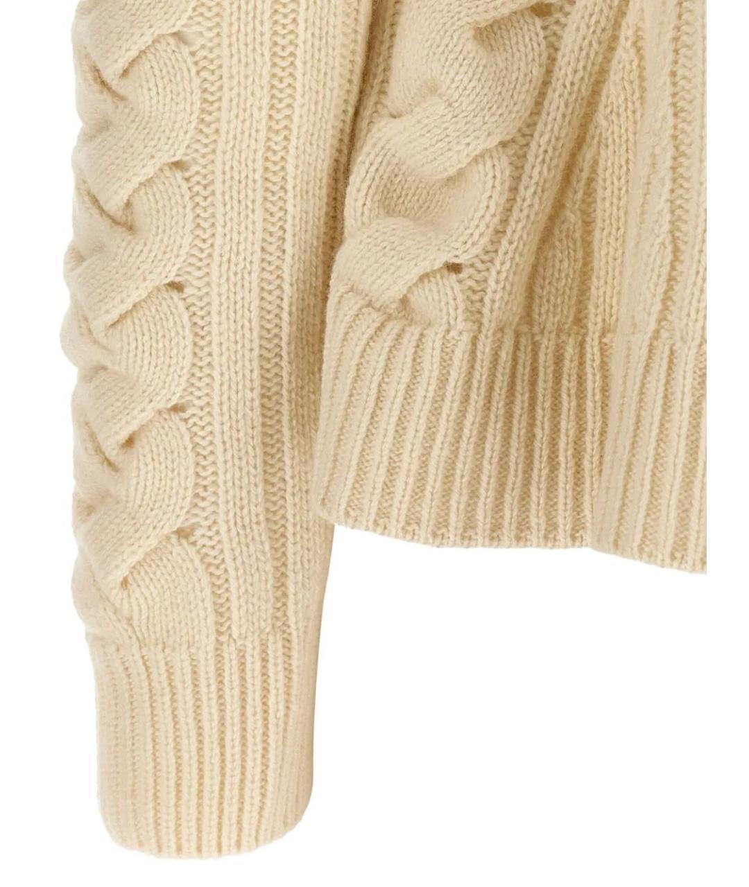 ALEXANDER MCQUEEN Бежевый шерстяной джемпер / свитер, фото 4