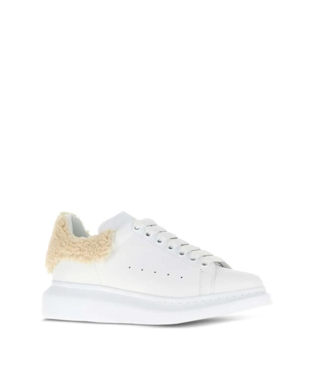 ALEXANDER MCQUEEN Белые кожаные кеды, фото 2