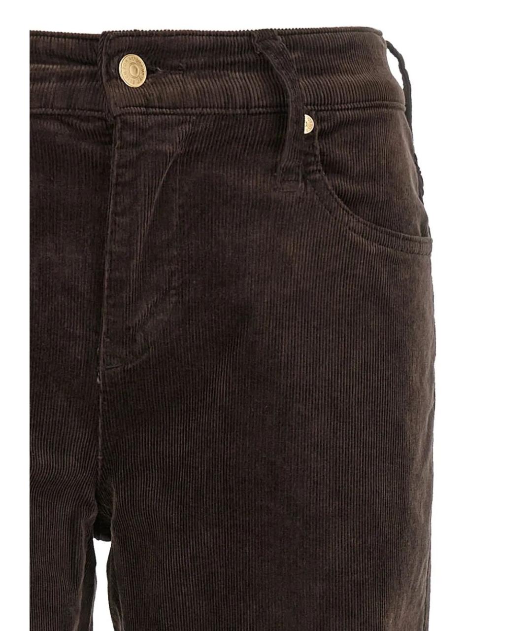 7 FOR ALL MANKIND Коричневые хлопковые прямые джинсы, фото 3