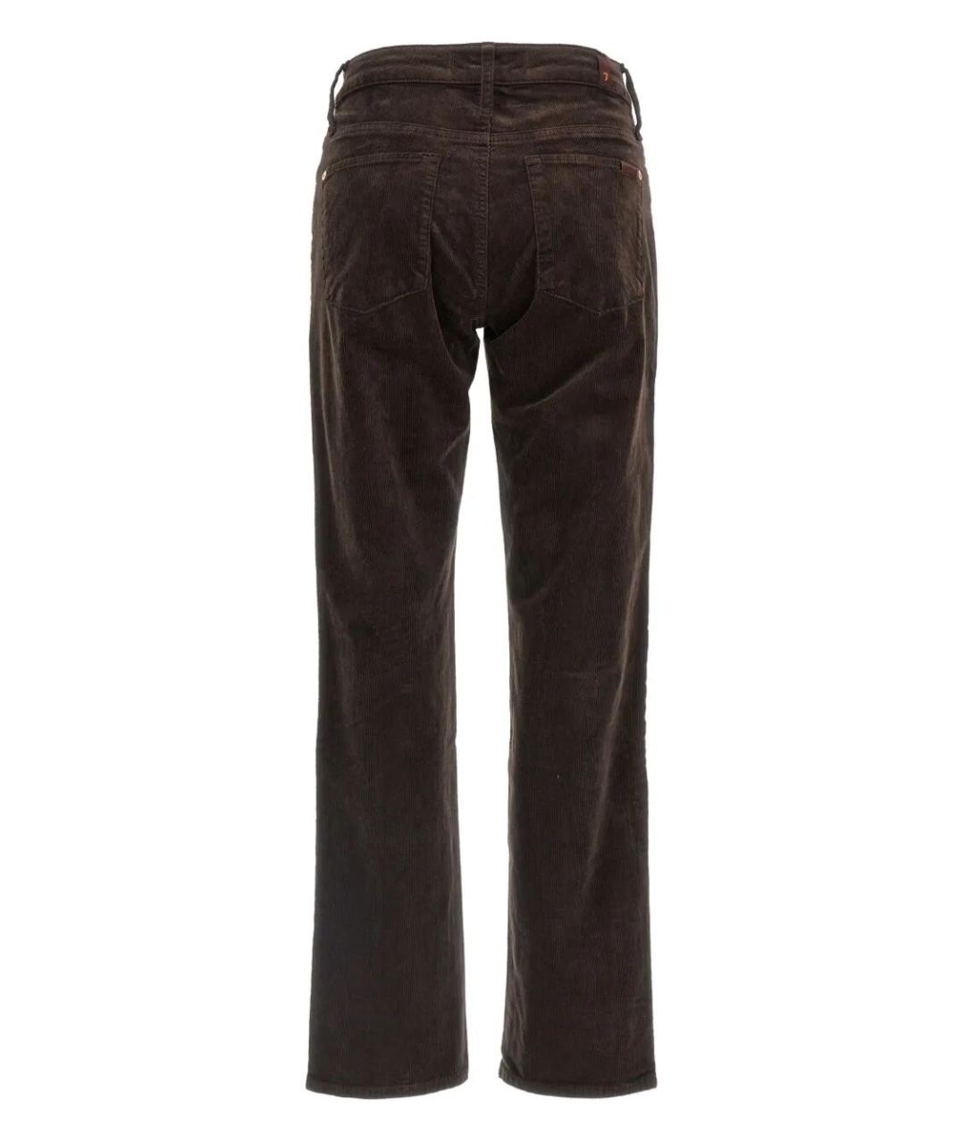 7 FOR ALL MANKIND Коричневые хлопковые прямые джинсы, фото 2