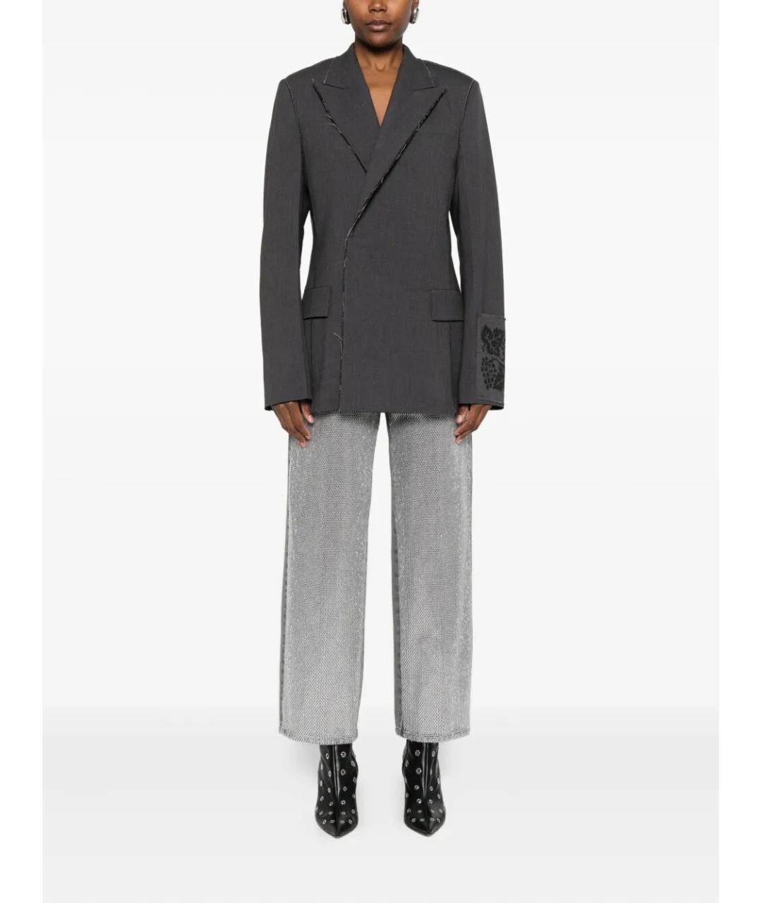 FEDERICO CINA Серый полиамидовый жакет/пиджак, фото 2