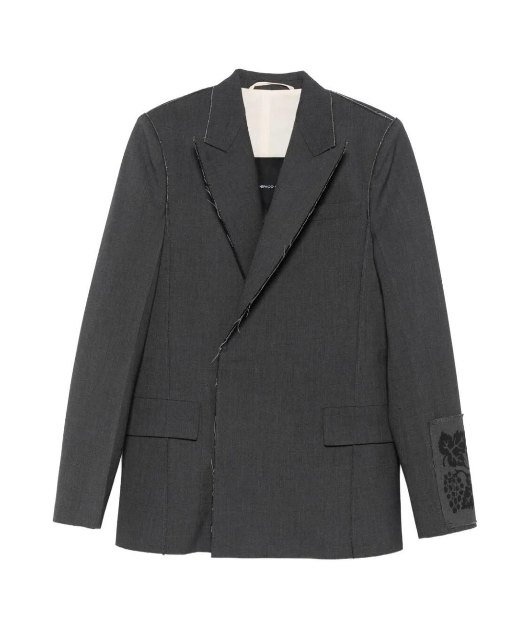 FEDERICO CINA Серый полиамидовый жакет/пиджак, фото 1