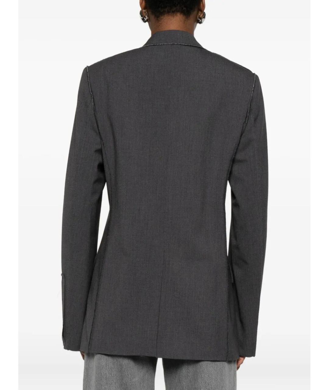 FEDERICO CINA Серый полиамидовый жакет/пиджак, фото 4
