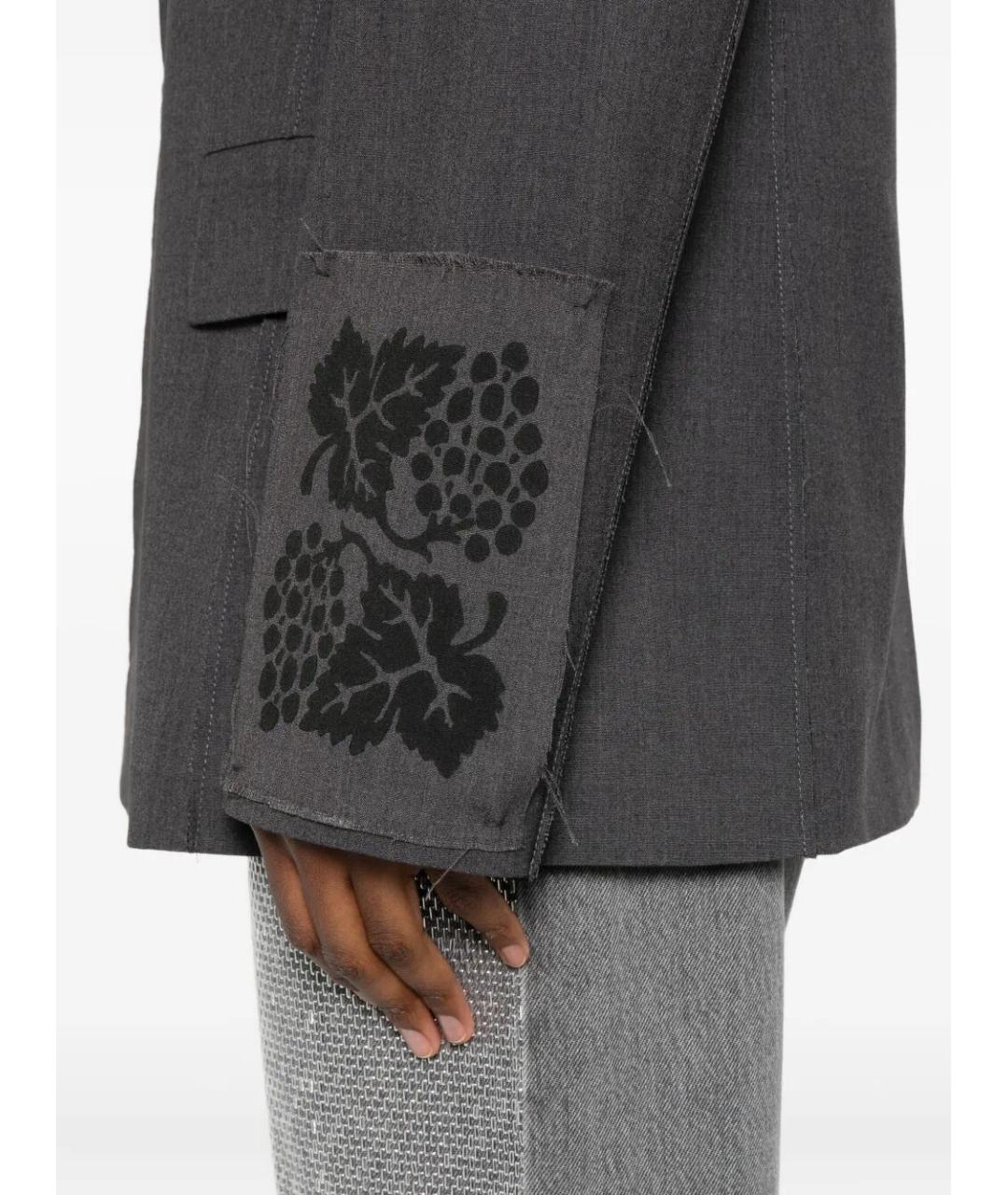 FEDERICO CINA Серый полиамидовый жакет/пиджак, фото 3