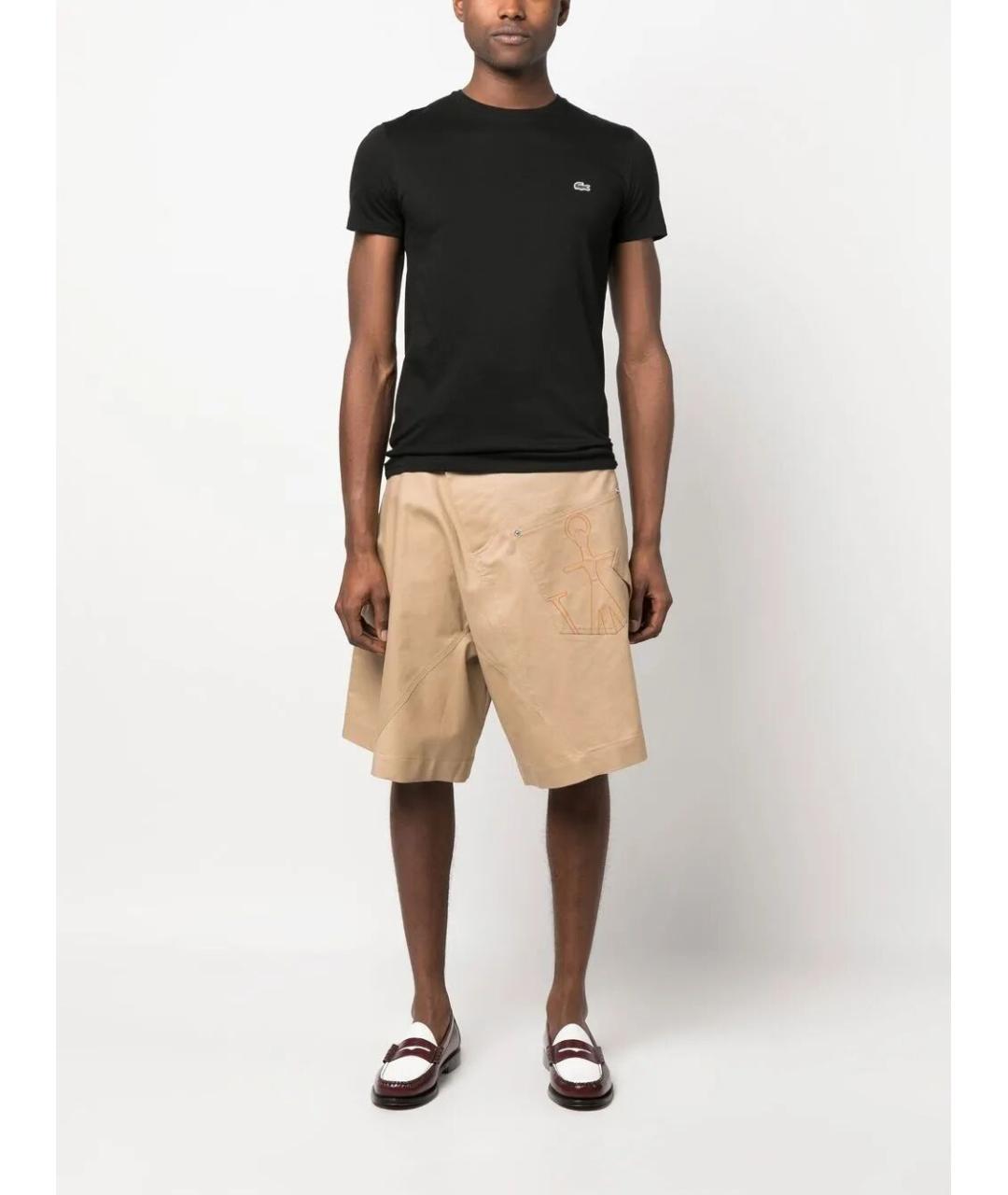 LACOSTE Черная хлопковая футболка, фото 2