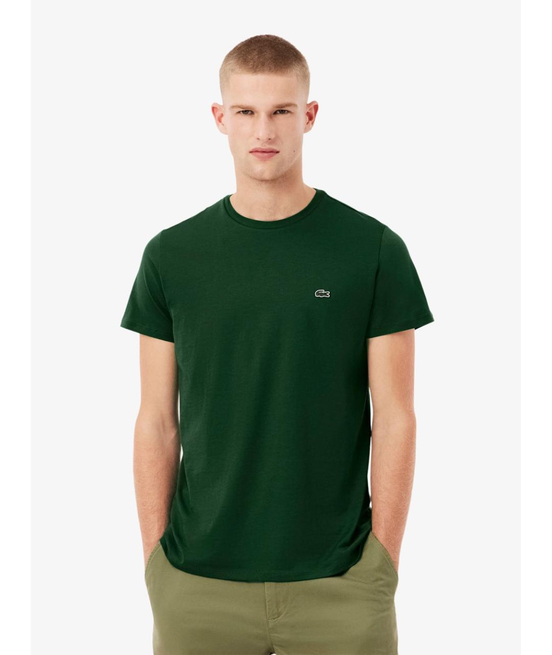 LACOSTE Зеленая хлопковая футболка, фото 2