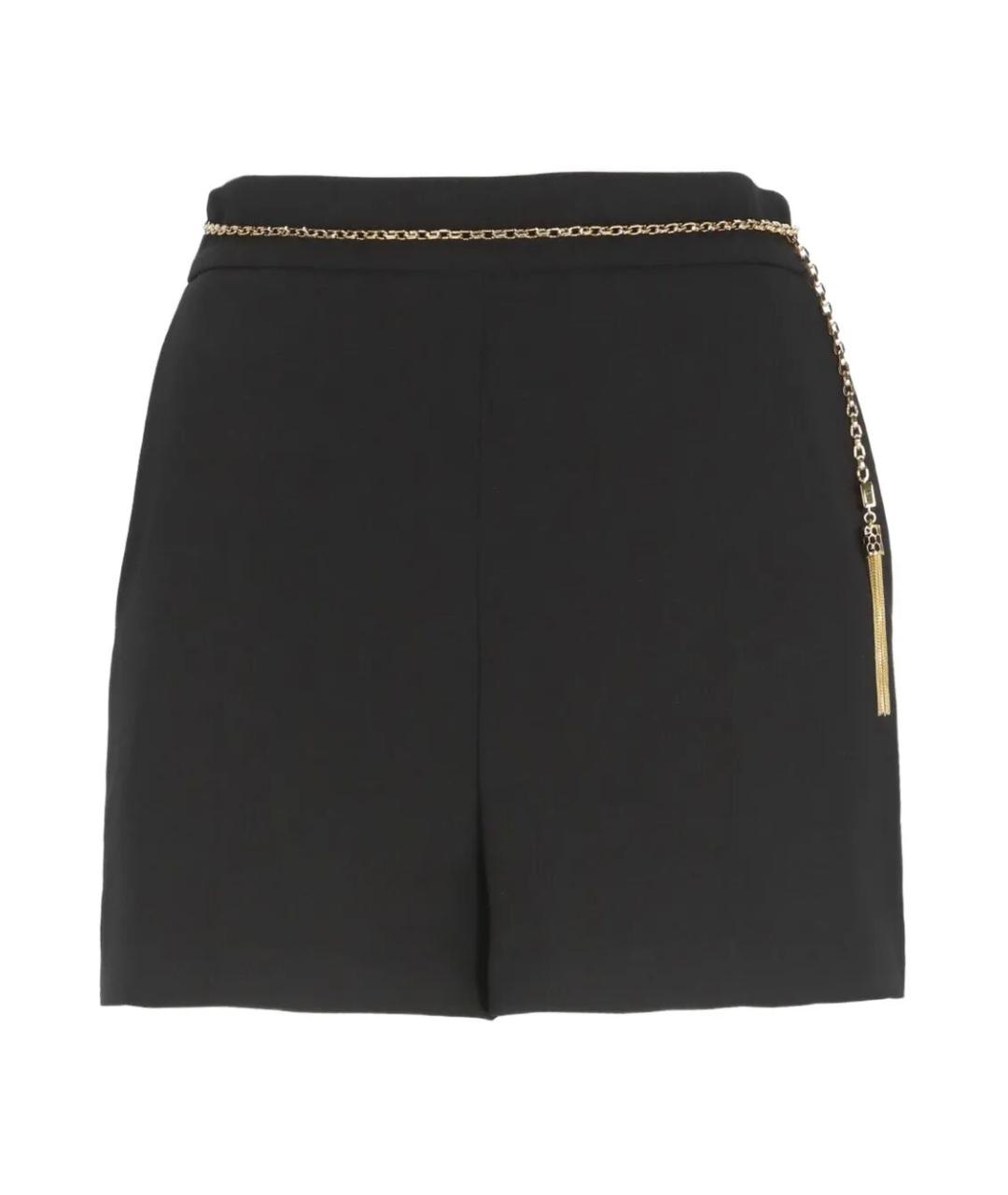 ELISABETTA FRANCHI Черные полиэстеровые шорты, фото 1