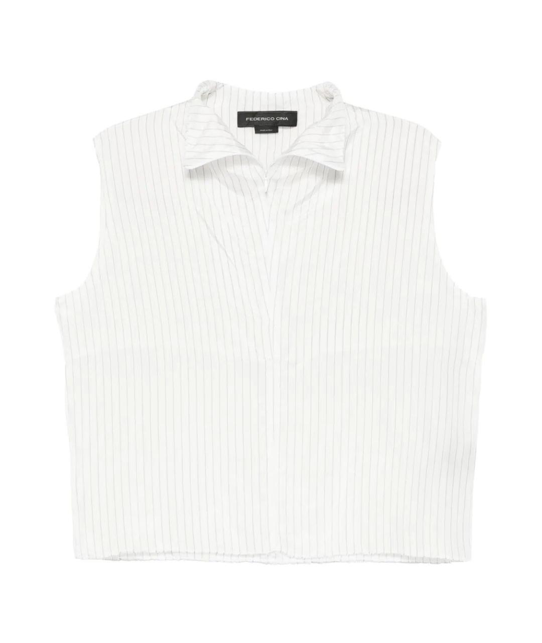 FEDERICO CINA Белая вискозная блузы, фото 1