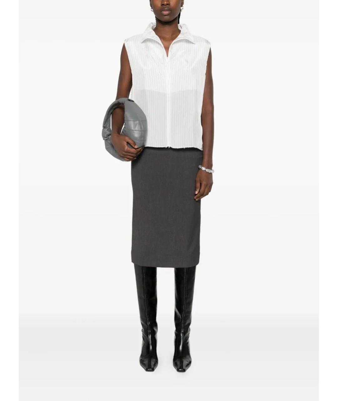 FEDERICO CINA Белая вискозная блузы, фото 4