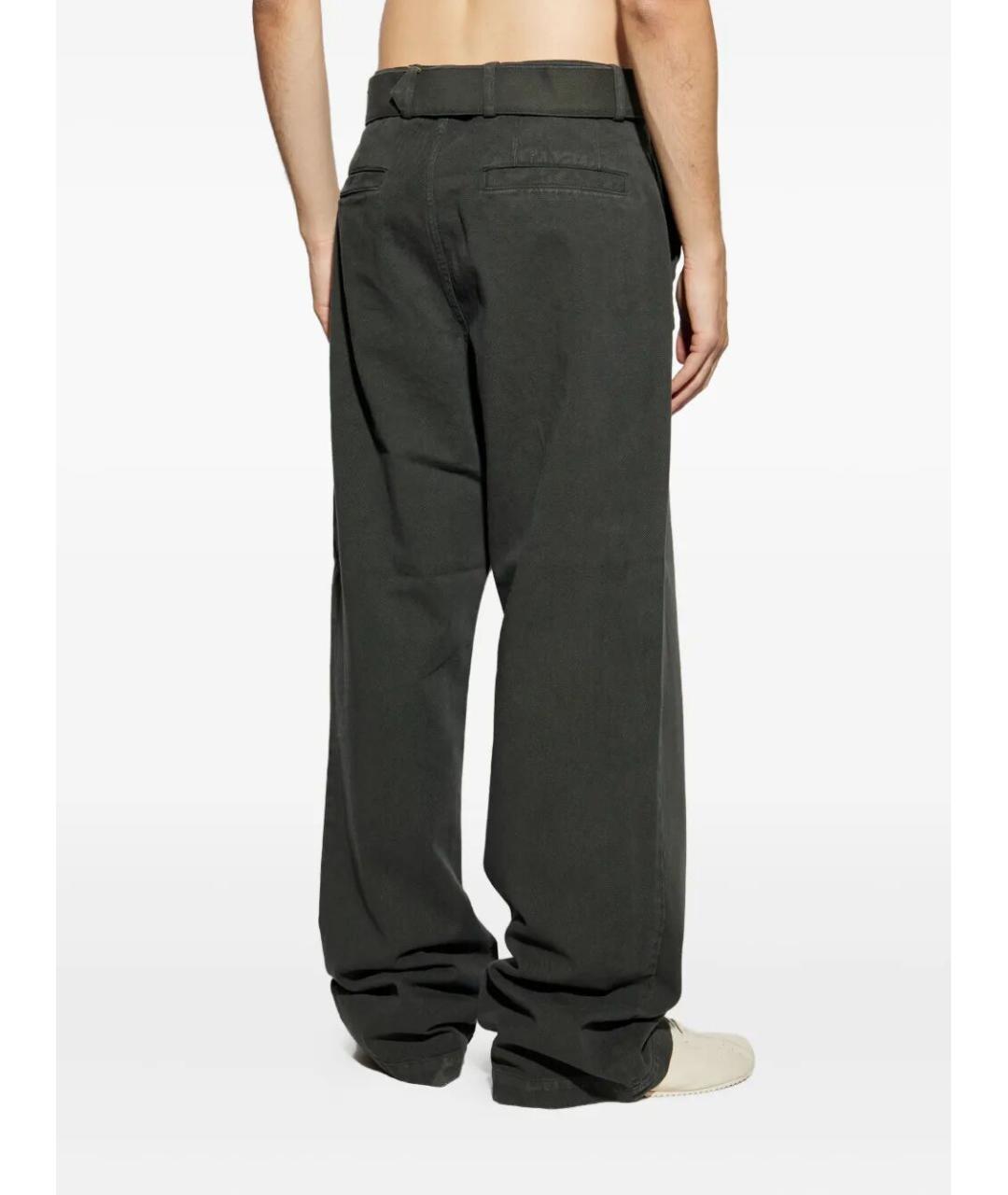 DRIES VAN NOTEN Серые хлопковые повседневные брюки, фото 4