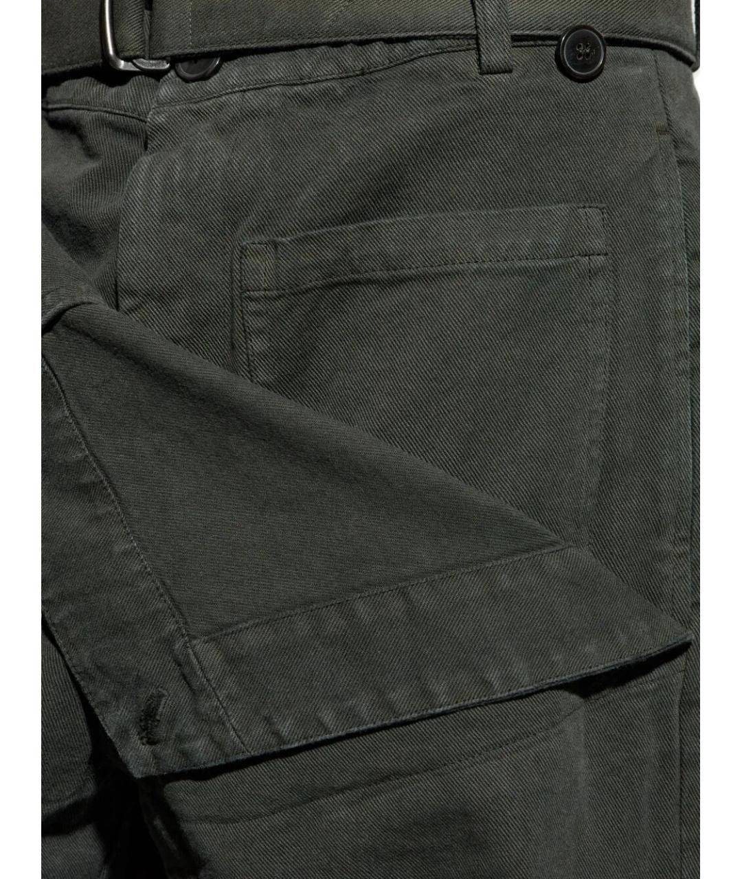 DRIES VAN NOTEN Серые хлопковые повседневные брюки, фото 5