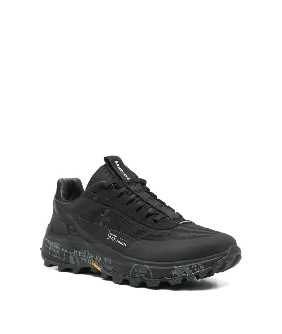 PREMIATA Черные синтетические низкие кроссовки / кеды, фото 4