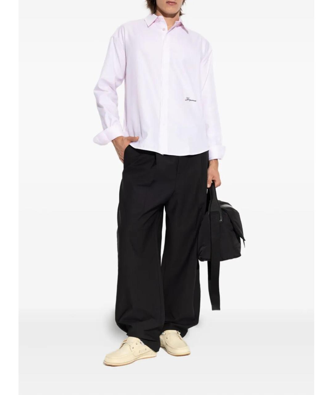 JACQUEMUS Розовая хлопковая кэжуал рубашка, фото 2