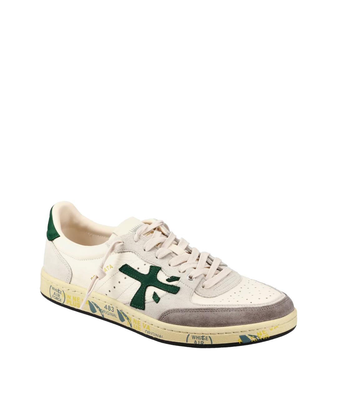 PREMIATA Белые кожаные низкие кроссовки / кеды, фото 2