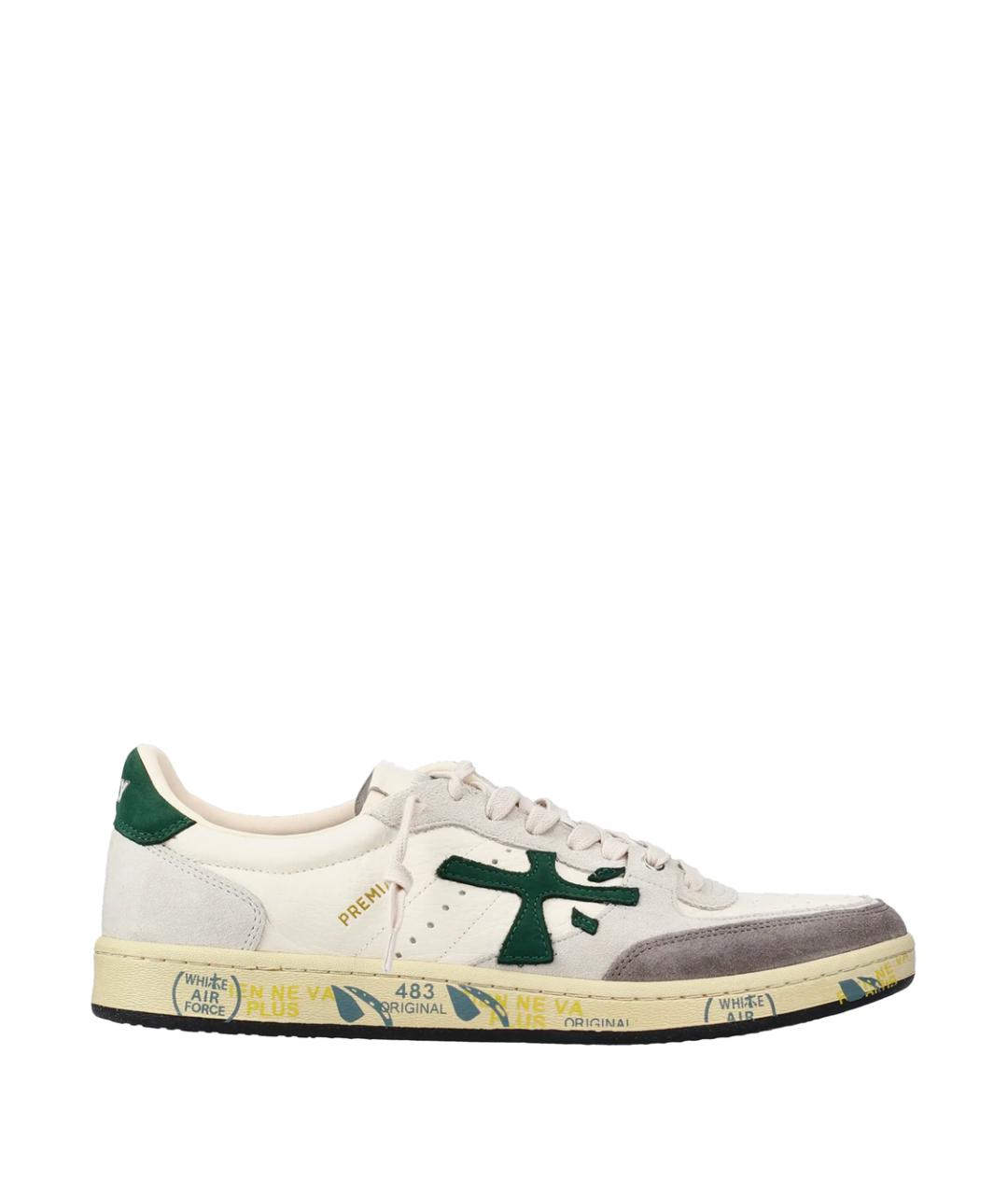 PREMIATA Белые кожаные низкие кроссовки / кеды, фото 1