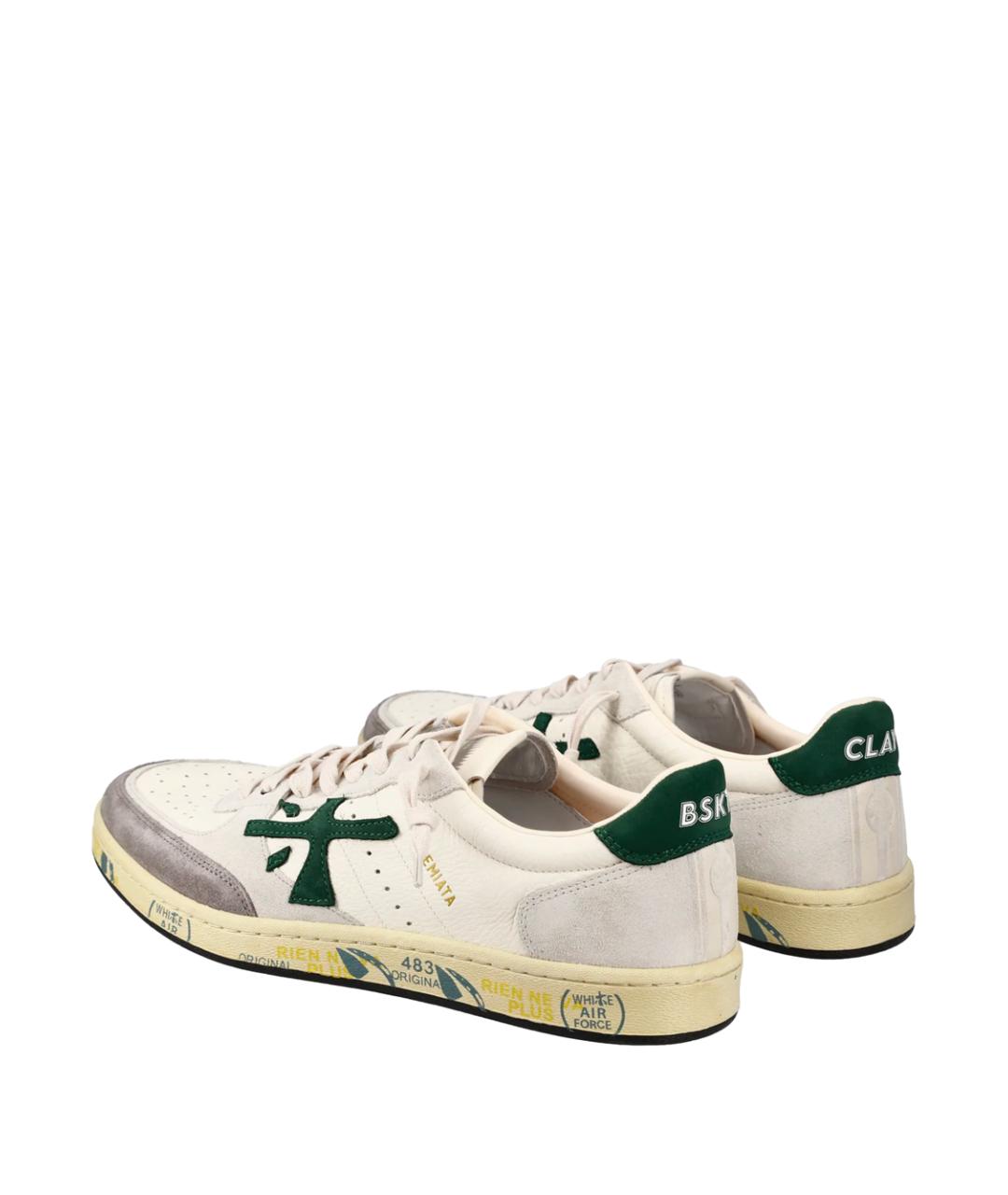 PREMIATA Белые кожаные низкие кроссовки / кеды, фото 3