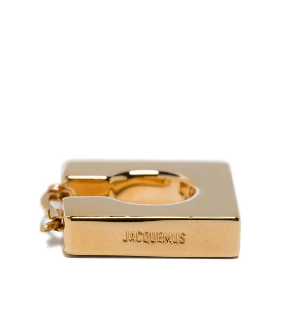 JACQUEMUS Золотые латунные серьги, фото 3