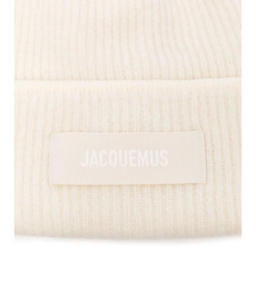 JACQUEMUS Белая шерстяная шапка, фото 2