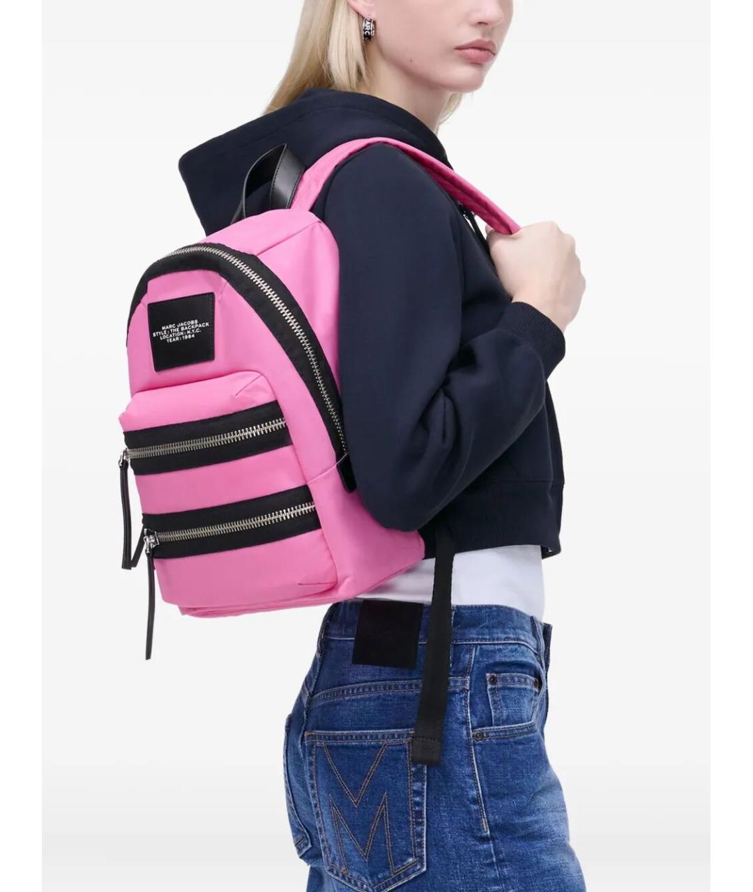 MARC JACOBS Розовый тканевый рюкзак, фото 2